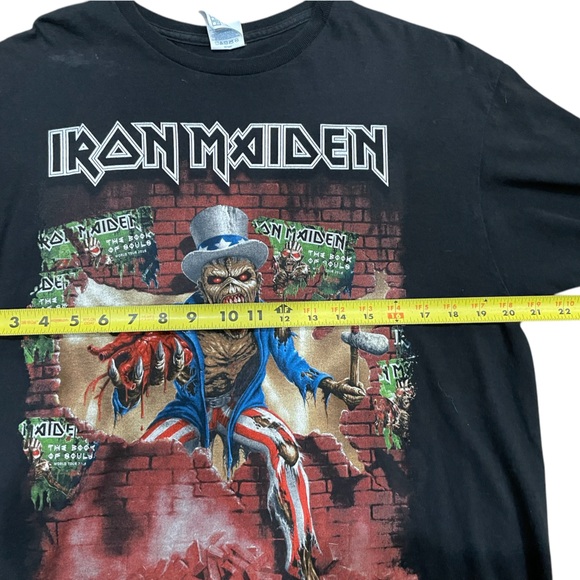 Iron Maiden The Book Of Souls US Tour 2017 T-Shirt Black Band Tee Men’s Large - Picture 7 of 11